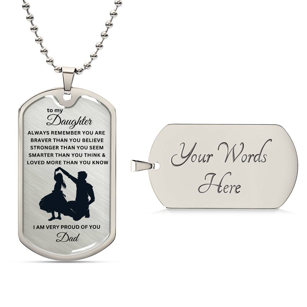 To My Daughter-Dad | Dog Tag | 01