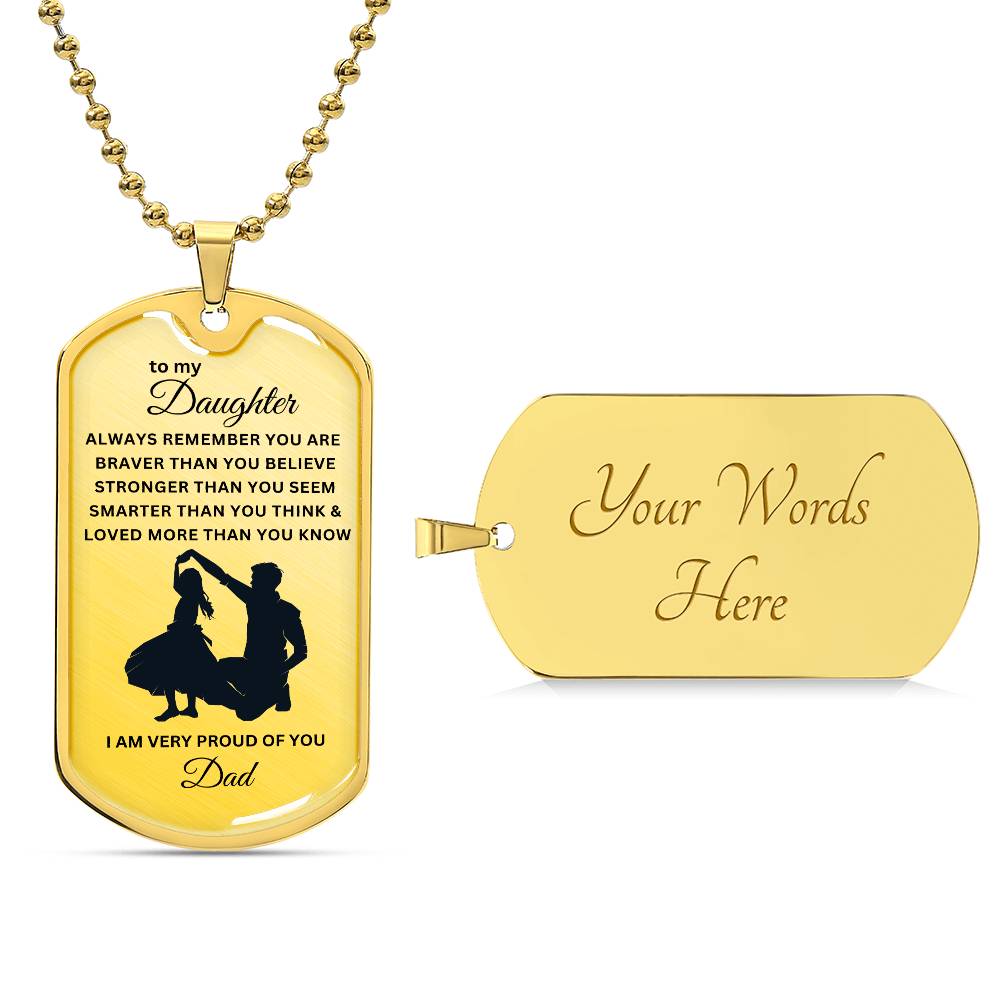 To My Daughter-Dad | Dog Tag | 01