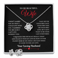 To My Beautiful Wife | Love Knot Necklace & Earring Set