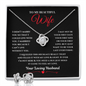 To My Beautiful Wife | Love Knot Necklace & Earring Set