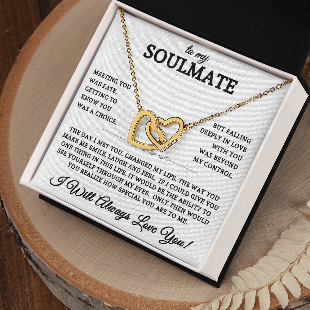 To My Soulmate | Interlocking Hearts Necklace 01
