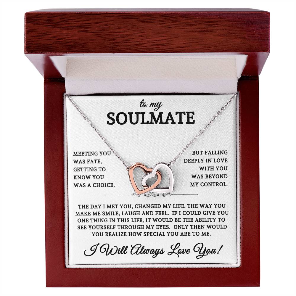 To My Soulmate | Interlocking Hearts Necklace 01
