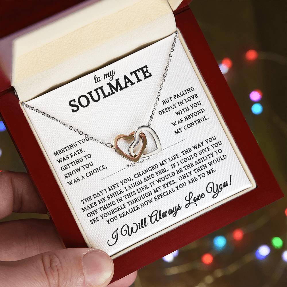 To My Soulmate | Interlocking Hearts Necklace 01