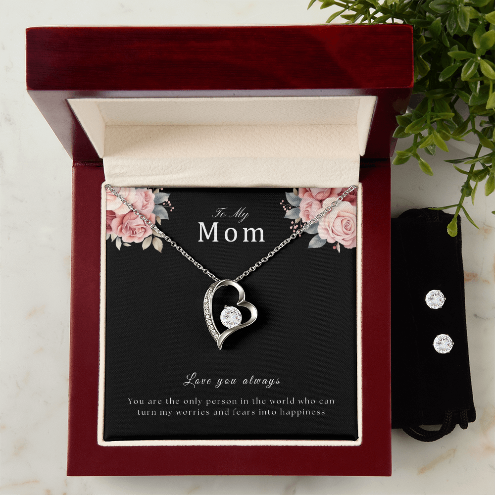 To My Mom | Forever Love Necklace & Earring Set 01