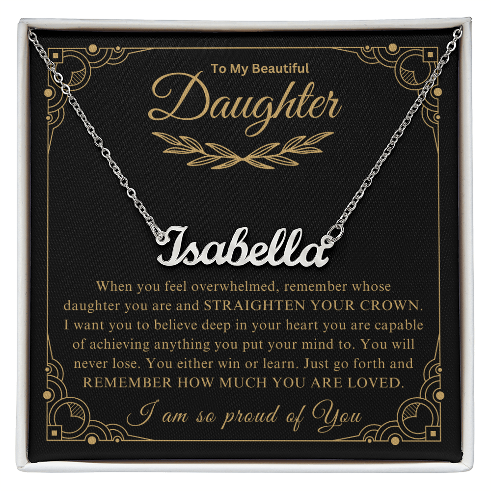 To My Beautiful Daughter | Custom Name Necklace 01
