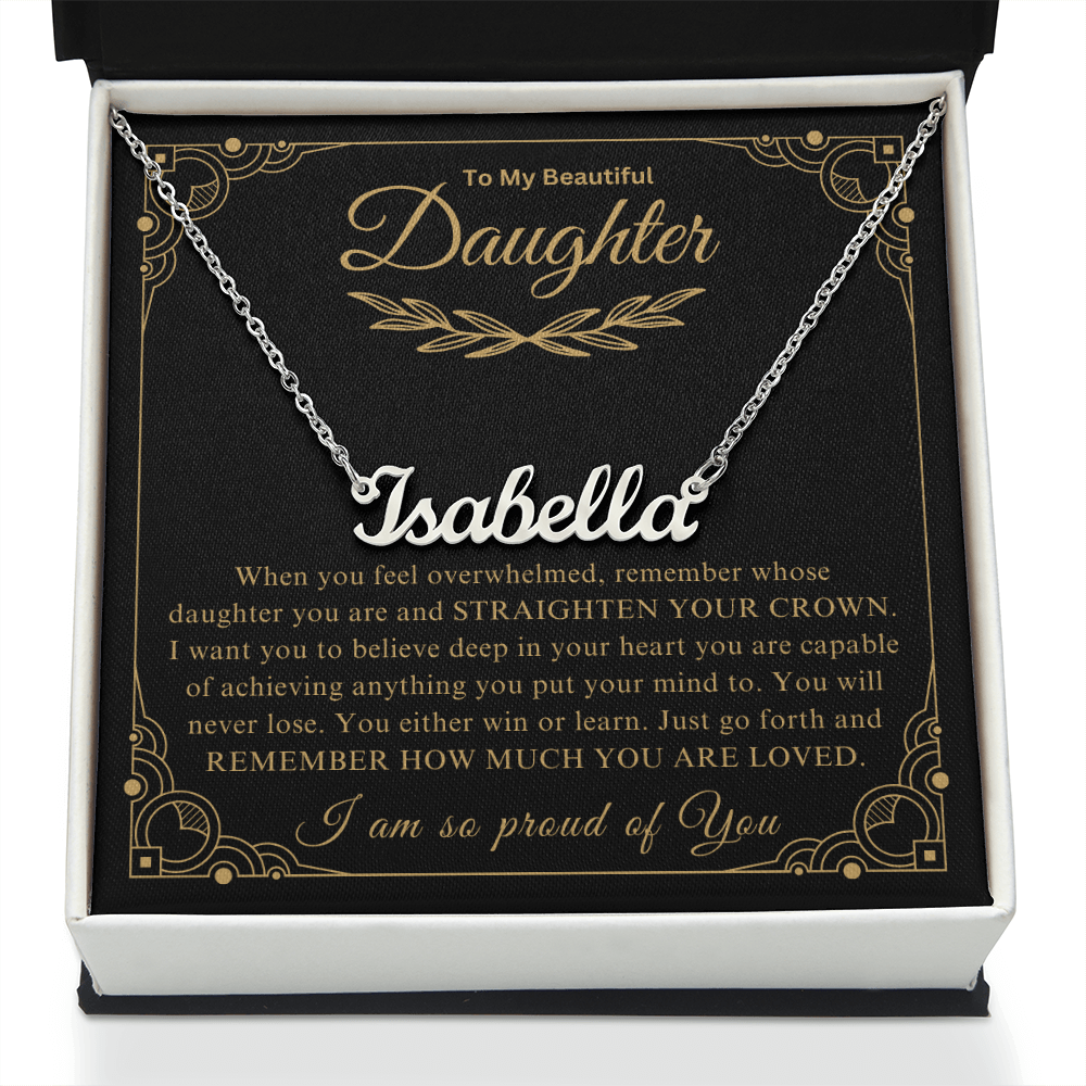 To My Beautiful Daughter | Custom Name Necklace 01