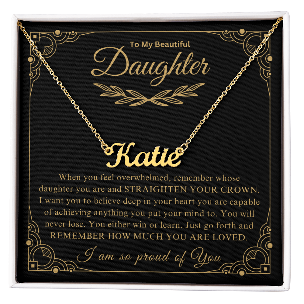 To My Beautiful Daughter | Custom Name Necklace 01