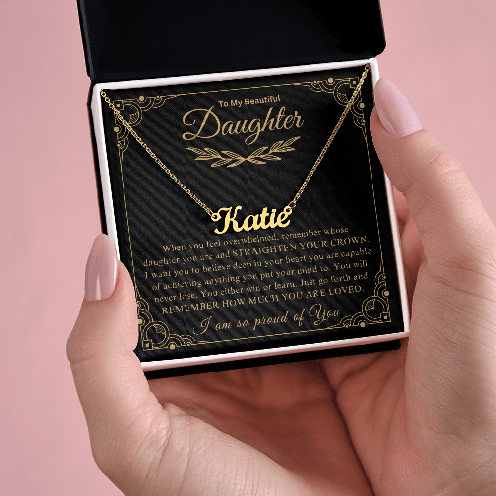 To My Beautiful Daughter | Custom Name Necklace 01