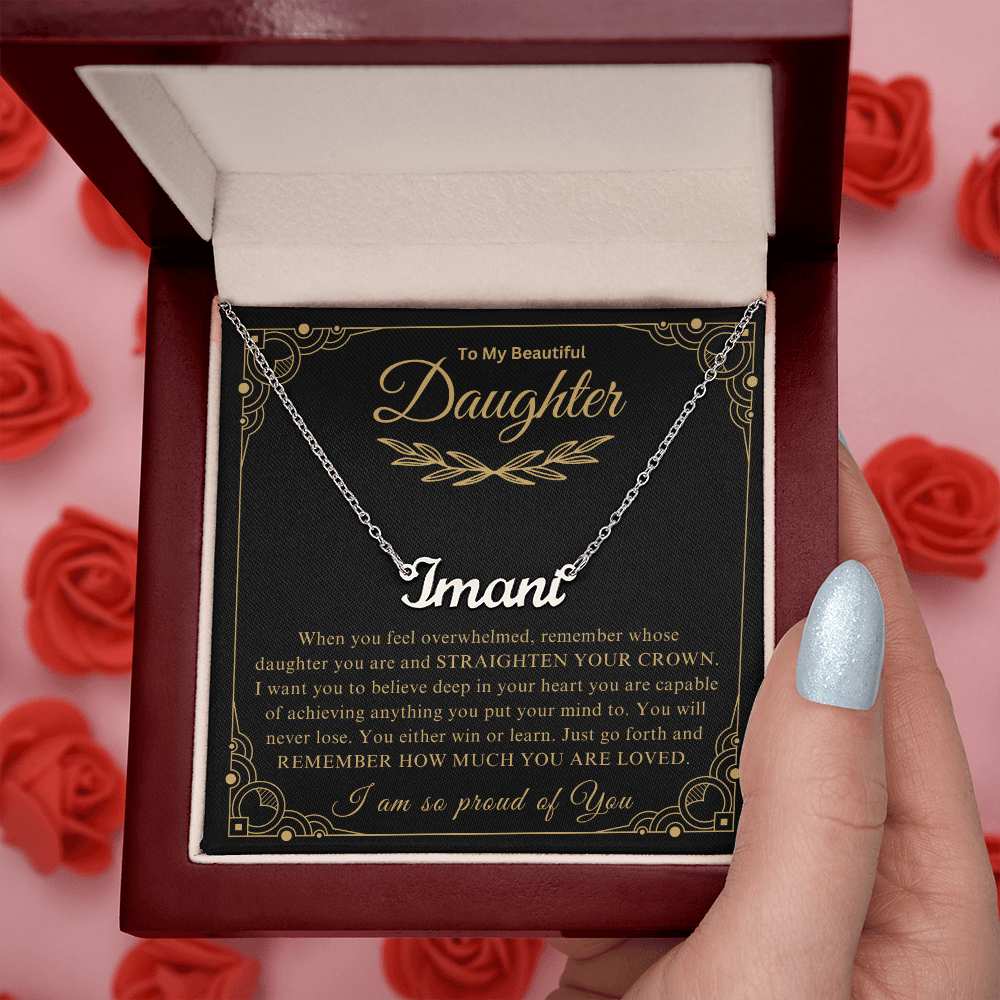 To My Beautiful Daughter | Custom Name Necklace 01