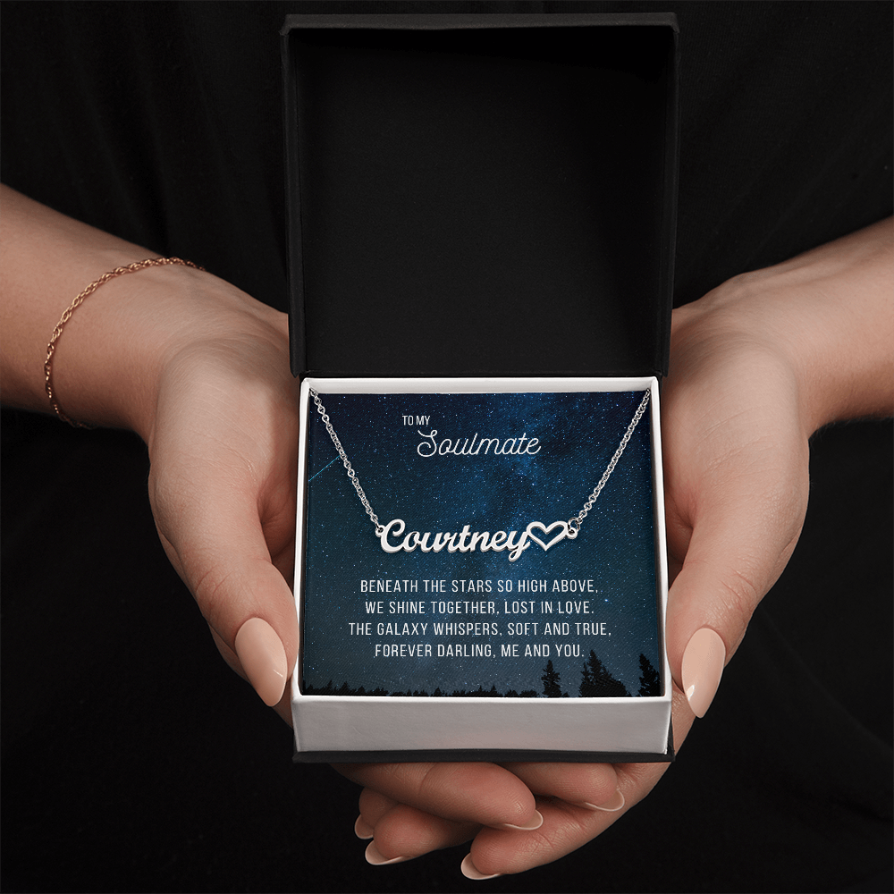 To My Soulmate | Heart Name Necklace 01