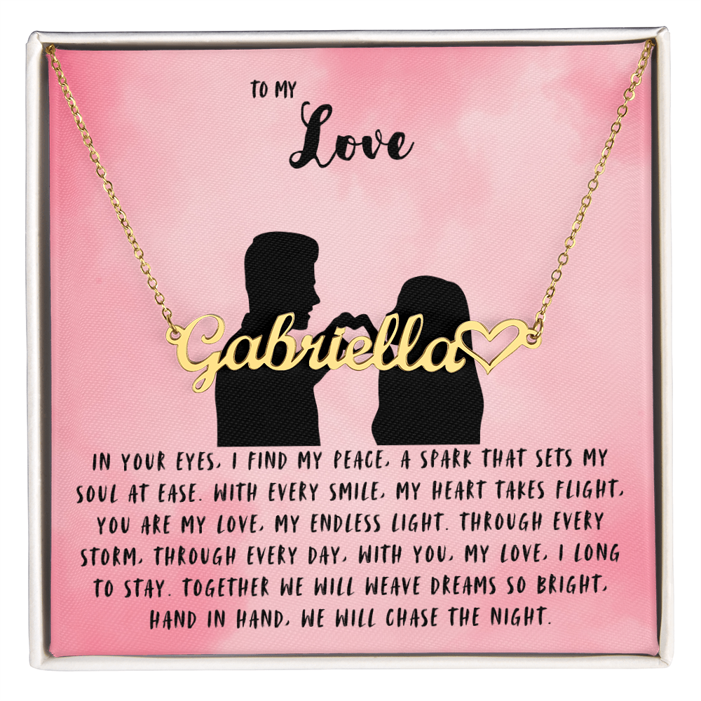 To My Love | Heart Name Necklace 06