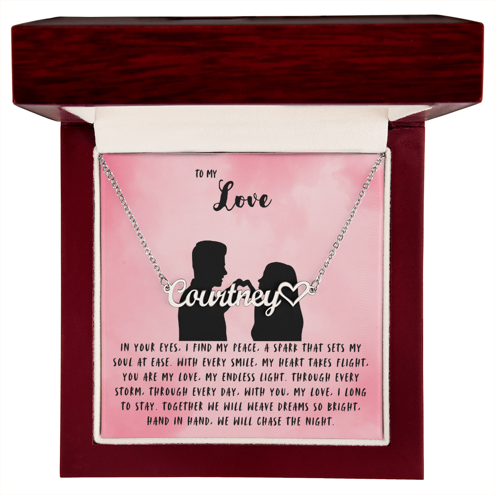 To My Love | Heart Name Necklace 06