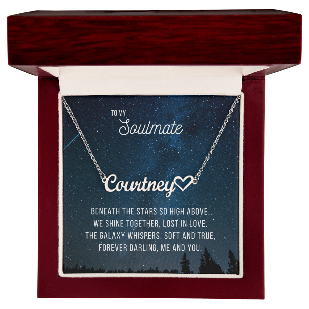 To My Soulmate | Heart Name Necklace 01