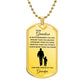 To My Grandson-Grandpa | Dog Tag | 01