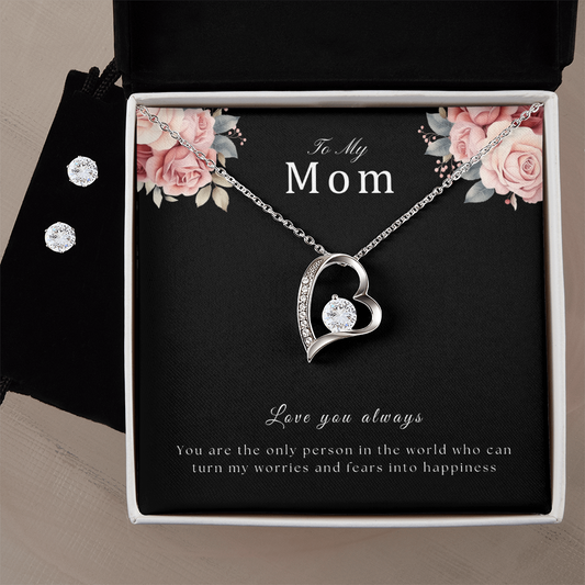 To My Mom | Forever Love Necklace & Earring Set 01