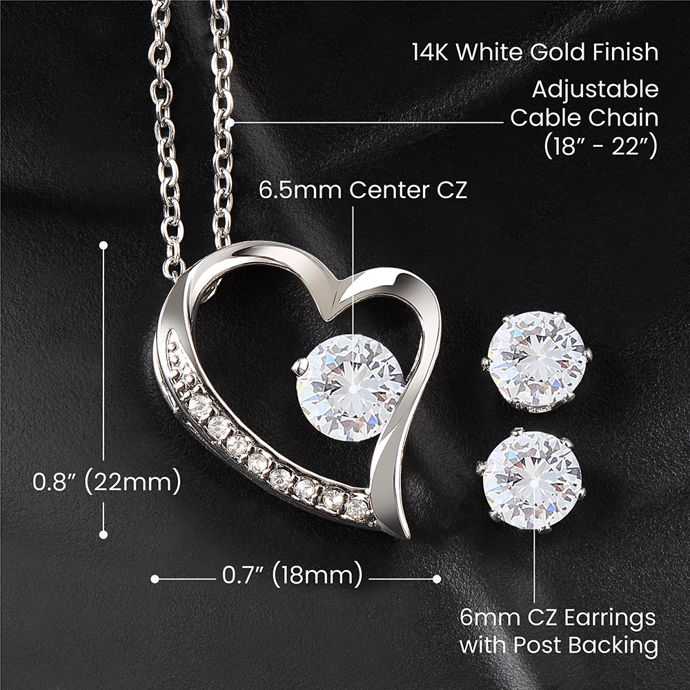 To My Mom | Forever Love Necklace & Earring Set 01