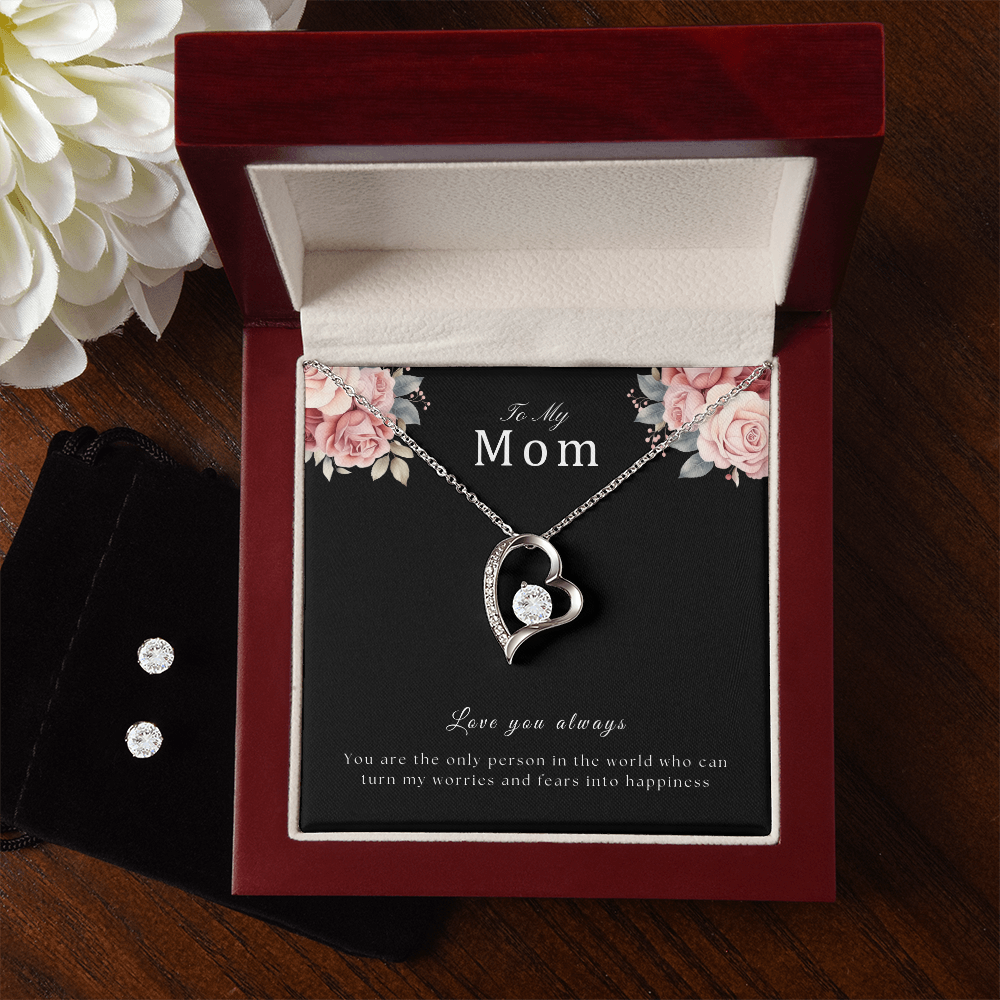 To My Mom | Forever Love Necklace & Earring Set 01