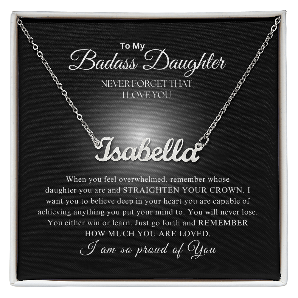To My Badass Daughter | Custom Name Necklace 05