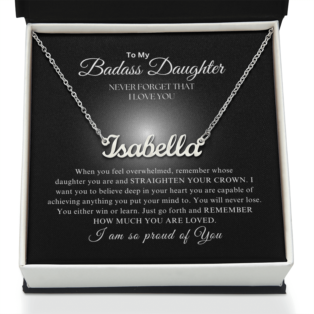 To My Badass Daughter | Custom Name Necklace 05