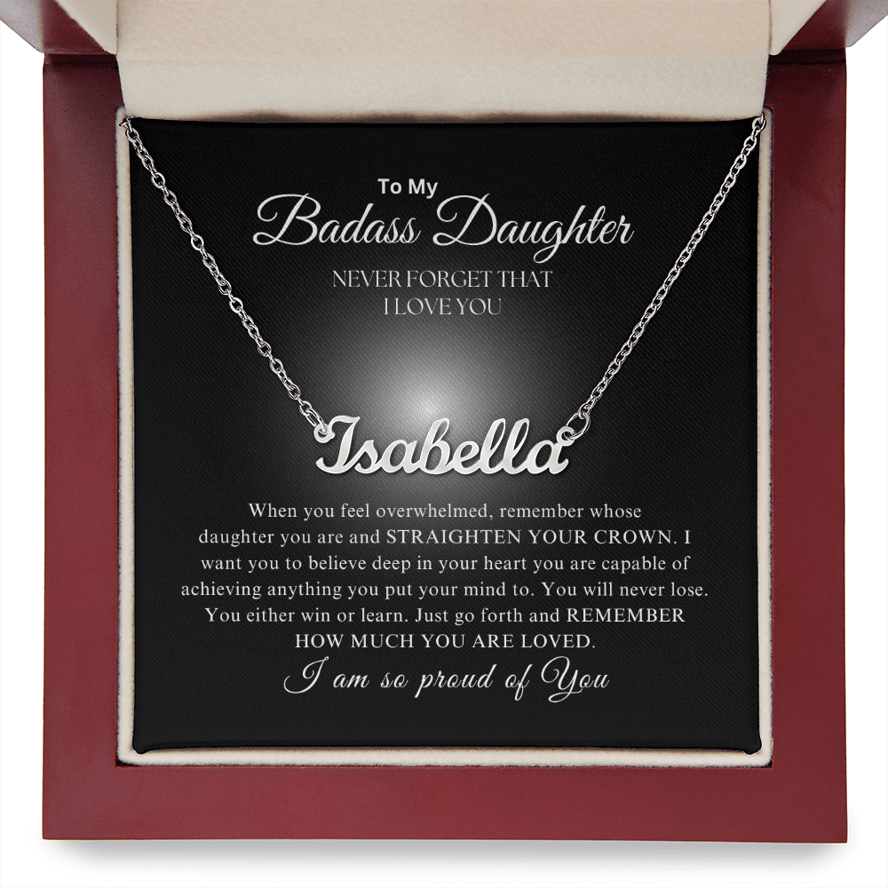 To My Badass Daughter | Custom Name Necklace 05