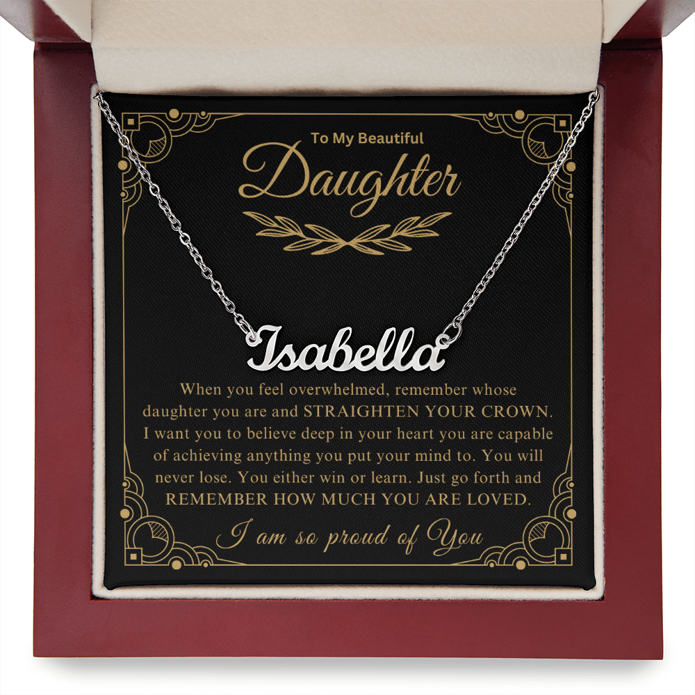 To My Beautiful Daughter | Custom Name Necklace 01