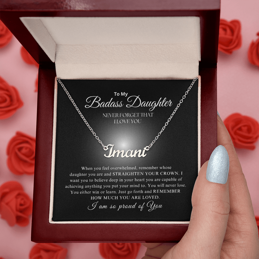 To My Badass Daughter | Custom Name Necklace 05