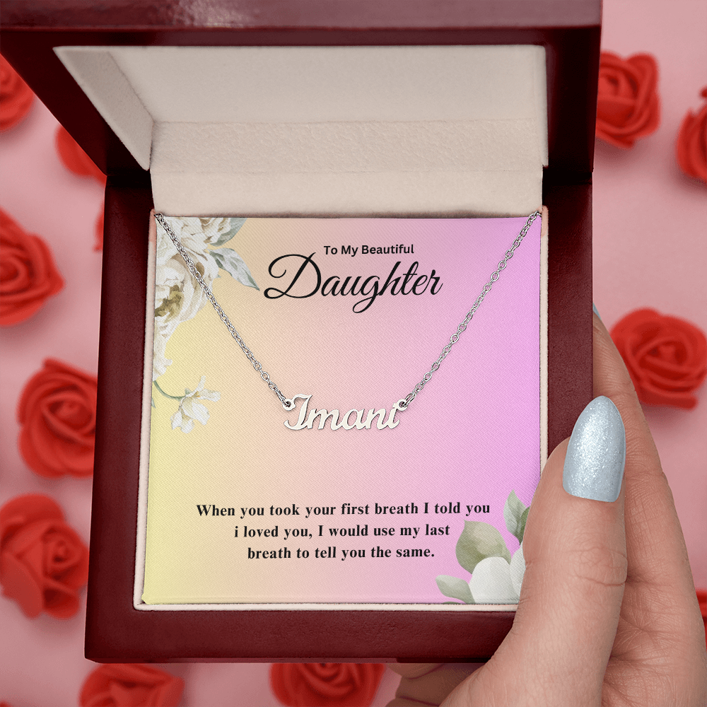 To My Beautiful Daughter | Custom Name Necklace 04