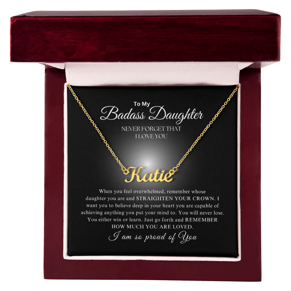 To My Badass Daughter | Custom Name Necklace 05