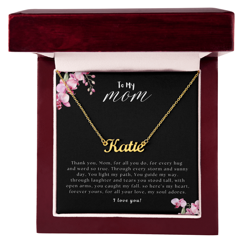 To My Mom | Custom Name Necklace 01