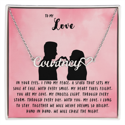 To My Love | Heart Name Necklace 06