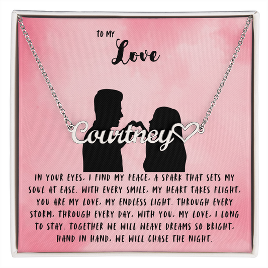 To My Love | Heart Name Necklace 06