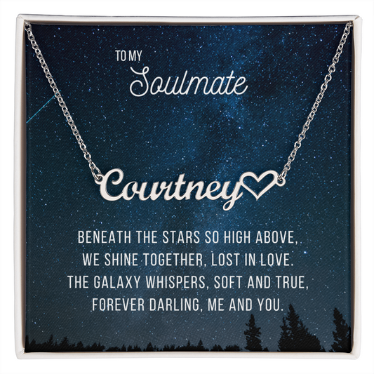 To My Soulmate | Heart Name Necklace 01