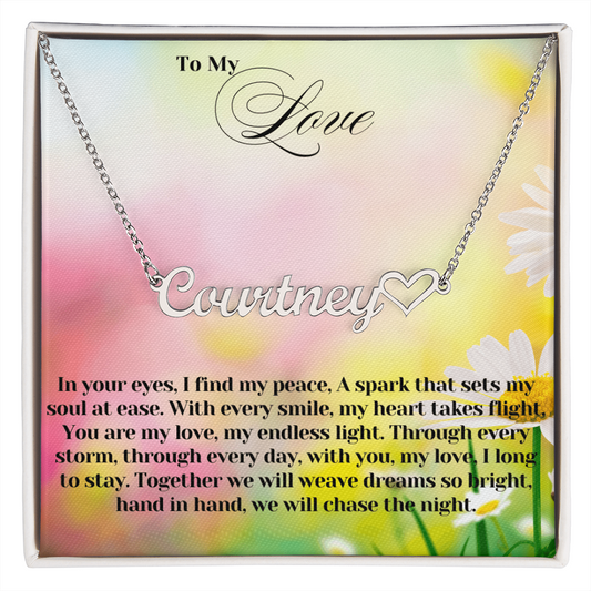 To My Love | Heart Name Necklace 08