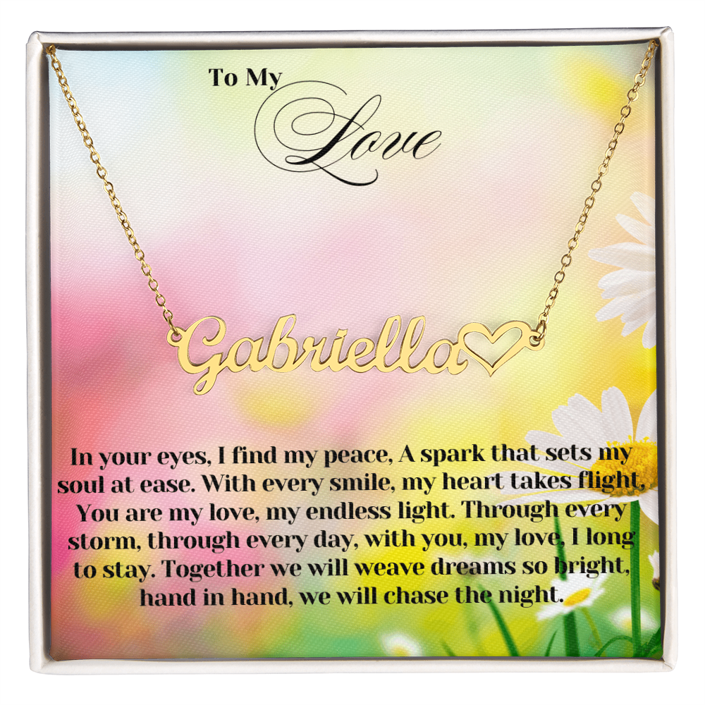 To My Love | Heart Name Necklace 08