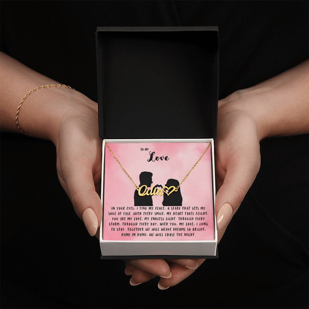To My Love | Heart Name Necklace 06