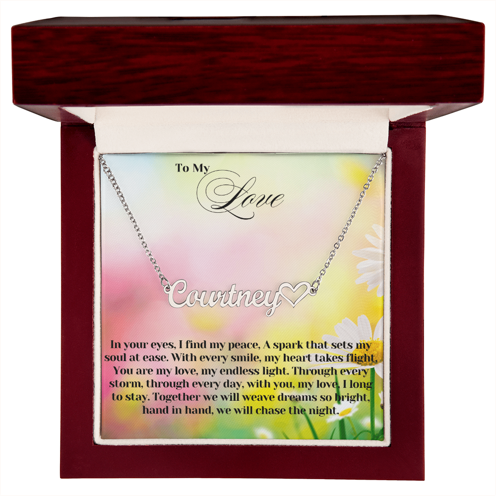 To My Love | Heart Name Necklace 08