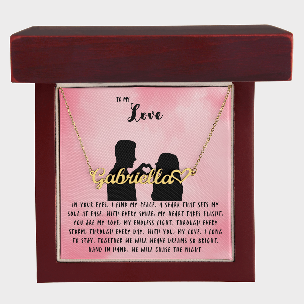 To My Love | Heart Name Necklace 06