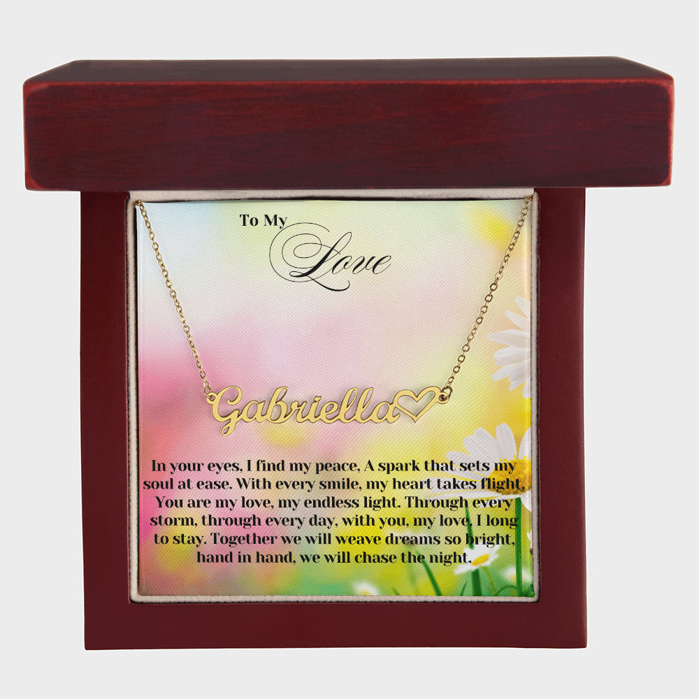 To My Love | Heart Name Necklace 08