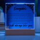 To My Beautiful Daughter | Square Acrylic Plaque 01