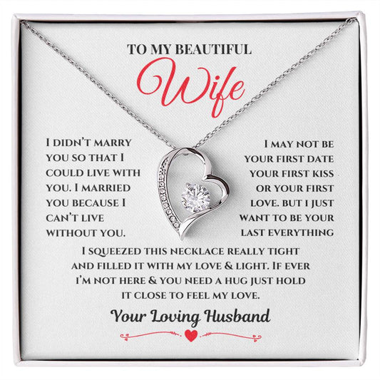 To My Beautiful Wife | Forever Love Necklace 05