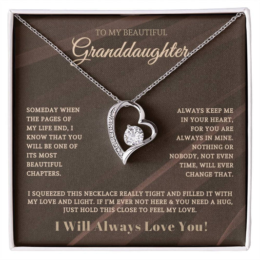 To My Beautiful Granddaughter | Forever Love Necklace 05