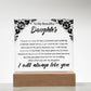 To My Beautiful Daughter | Square Acrylic Plaque 01