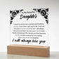 To My Beautiful Daughter | Square Acrylic Plaque 01